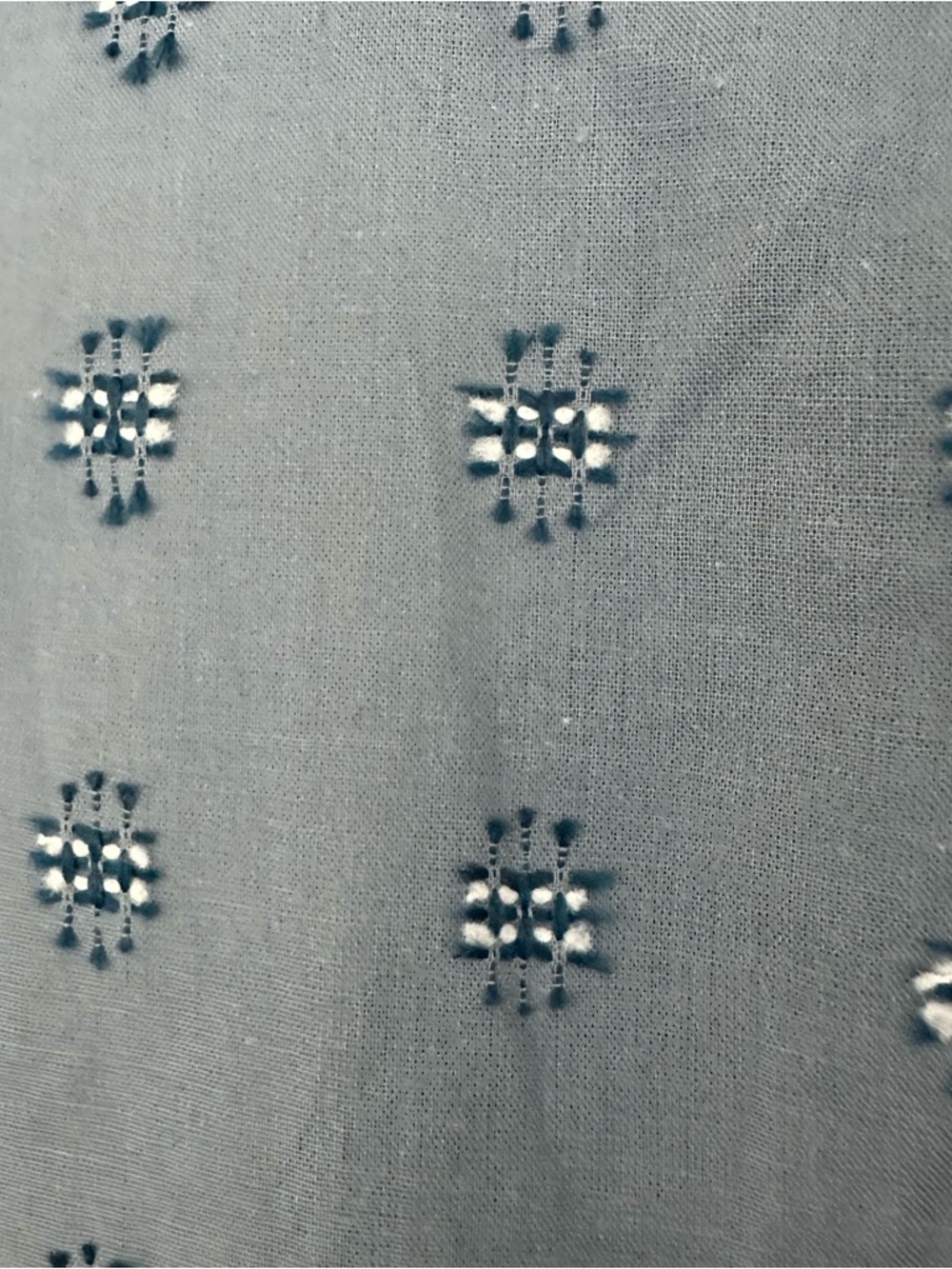 Never A Wallfloer Dusty Blue Embroidered Peasant Blouse - Picture 4 of 7